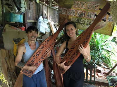 Alena and her Sape mentor - Matthew Ngau Jau