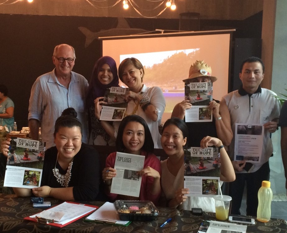 5 members from BFM team together with friends at their benefit event 2015 Xmas Market