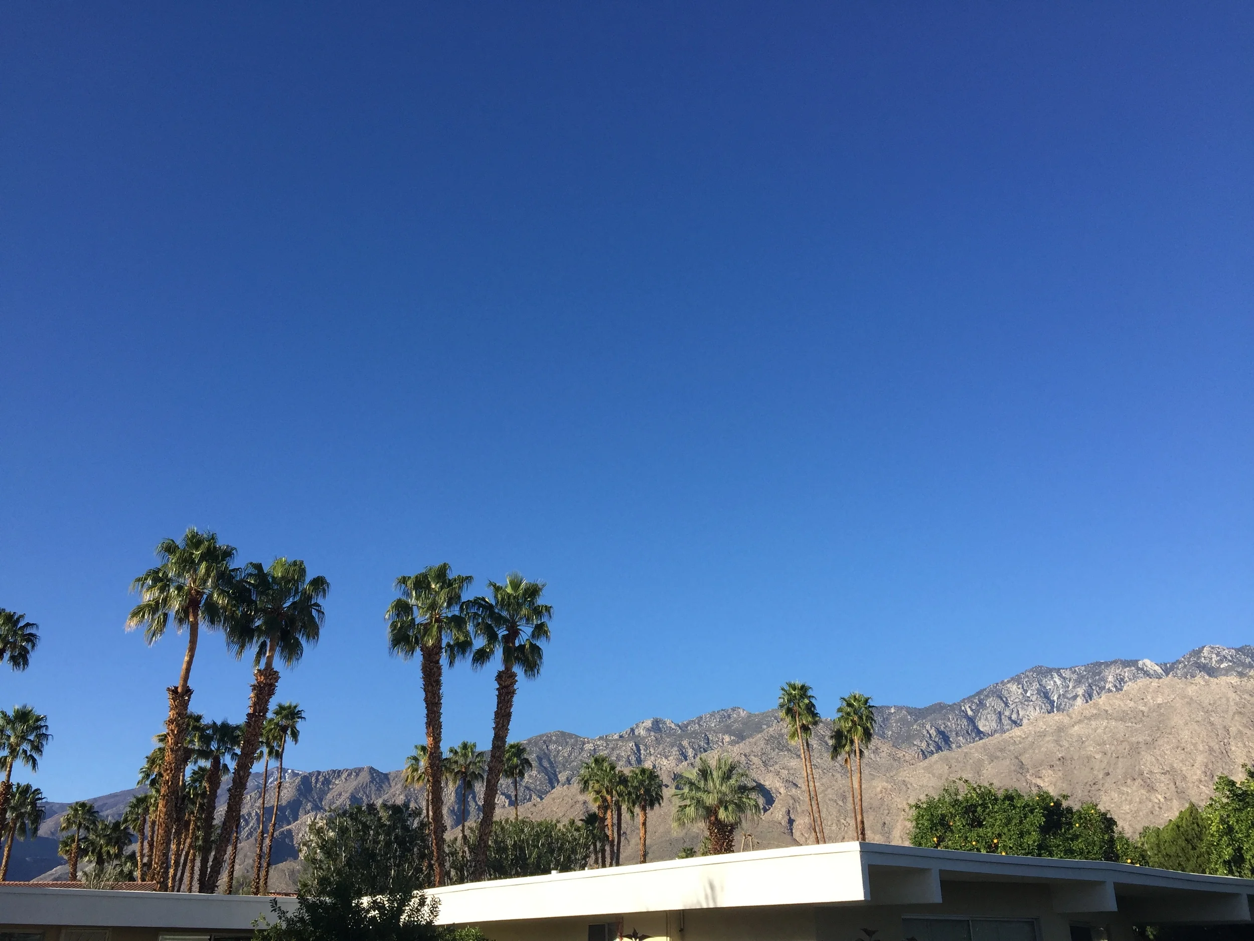 San Jacinto Mountain view from the deck of Villa Riviera.