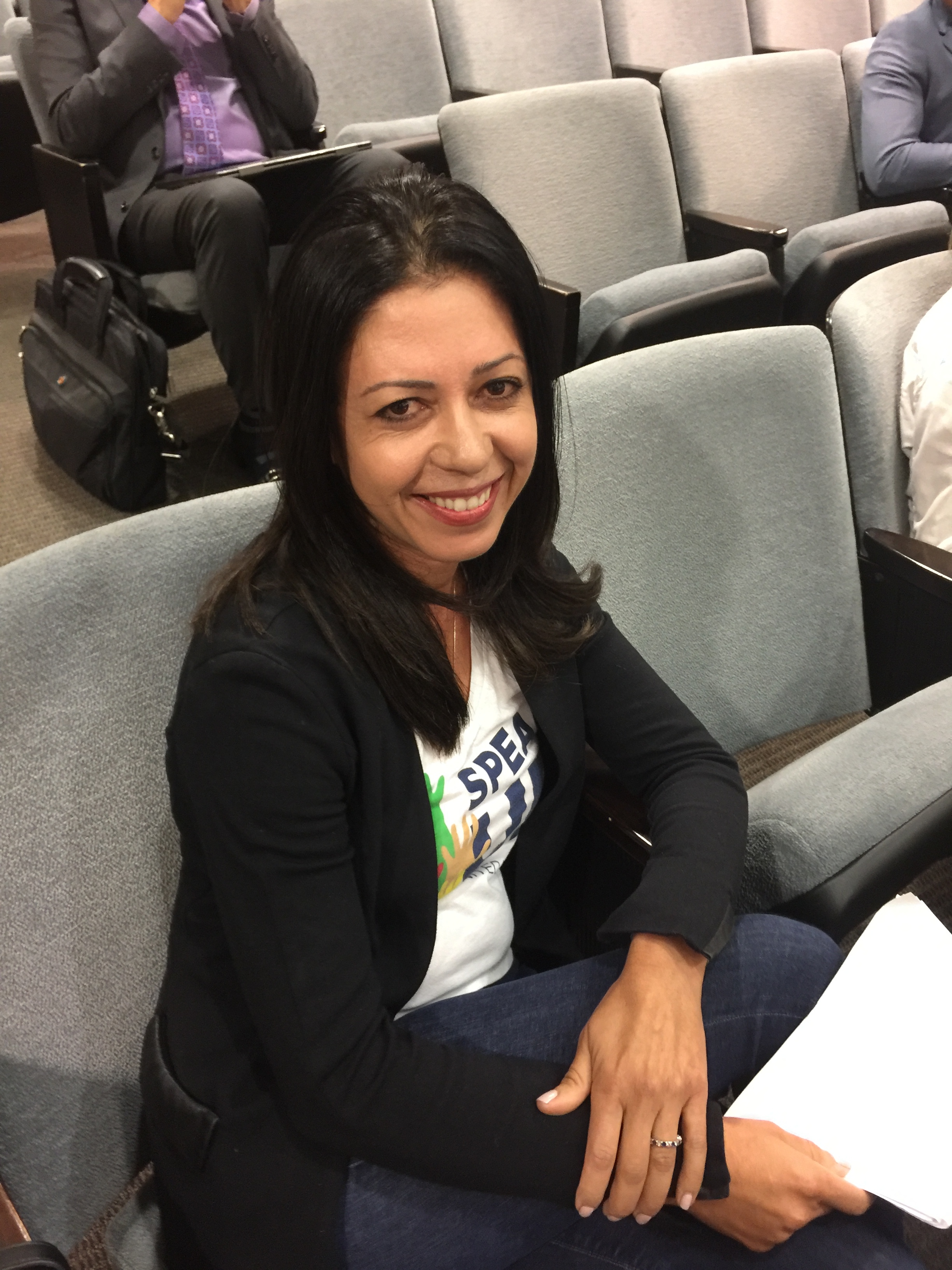 Speak UP’s Daphne Radfar presented preliminary findings from Speak UP’s Parent-Teacher working group to the Board Tuesday. Parents and teachers want a contract that values teacher quality over seniority and that’s “very different from what we have now,” she said.
