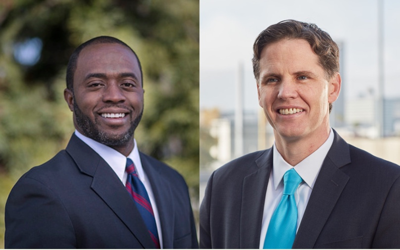 SPI Candidate Tony Thurmond (left) has accepted donations from the prison officers union in his race against Marshall Tuck (right).