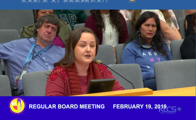 Speak UP parent Roxann Nazario urged the board to end its must-place teacher policy.