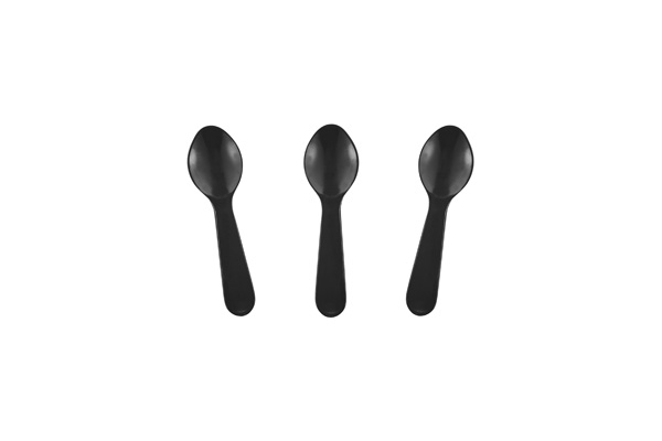 Solid Black Tasting Spoon