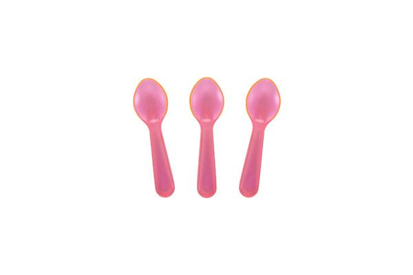 Neon Transparent Pink Tasting Spoon