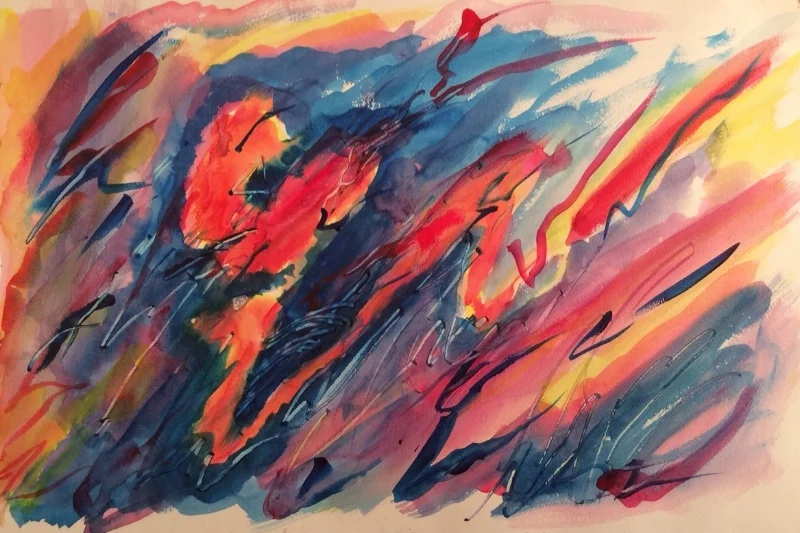  Watercolor on paper: 14 3/4" X 22" 