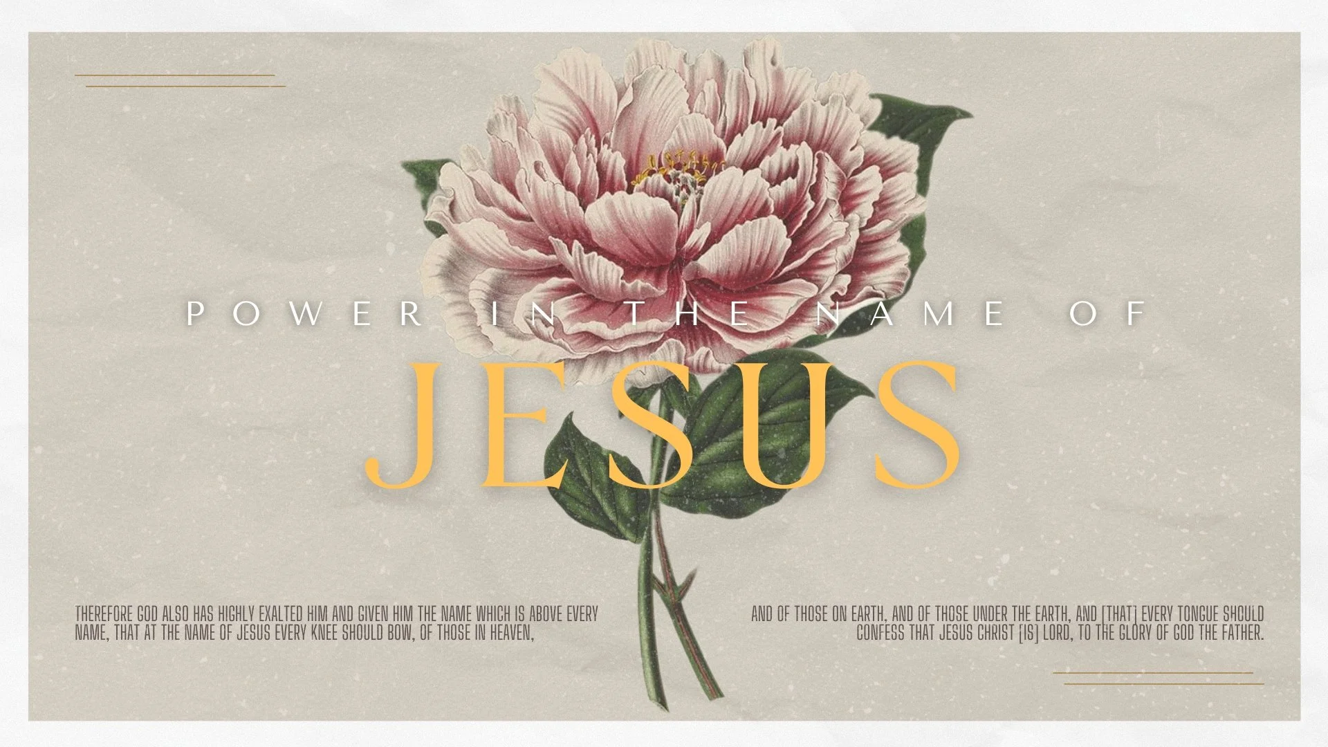 Power In The Name Of Jesus