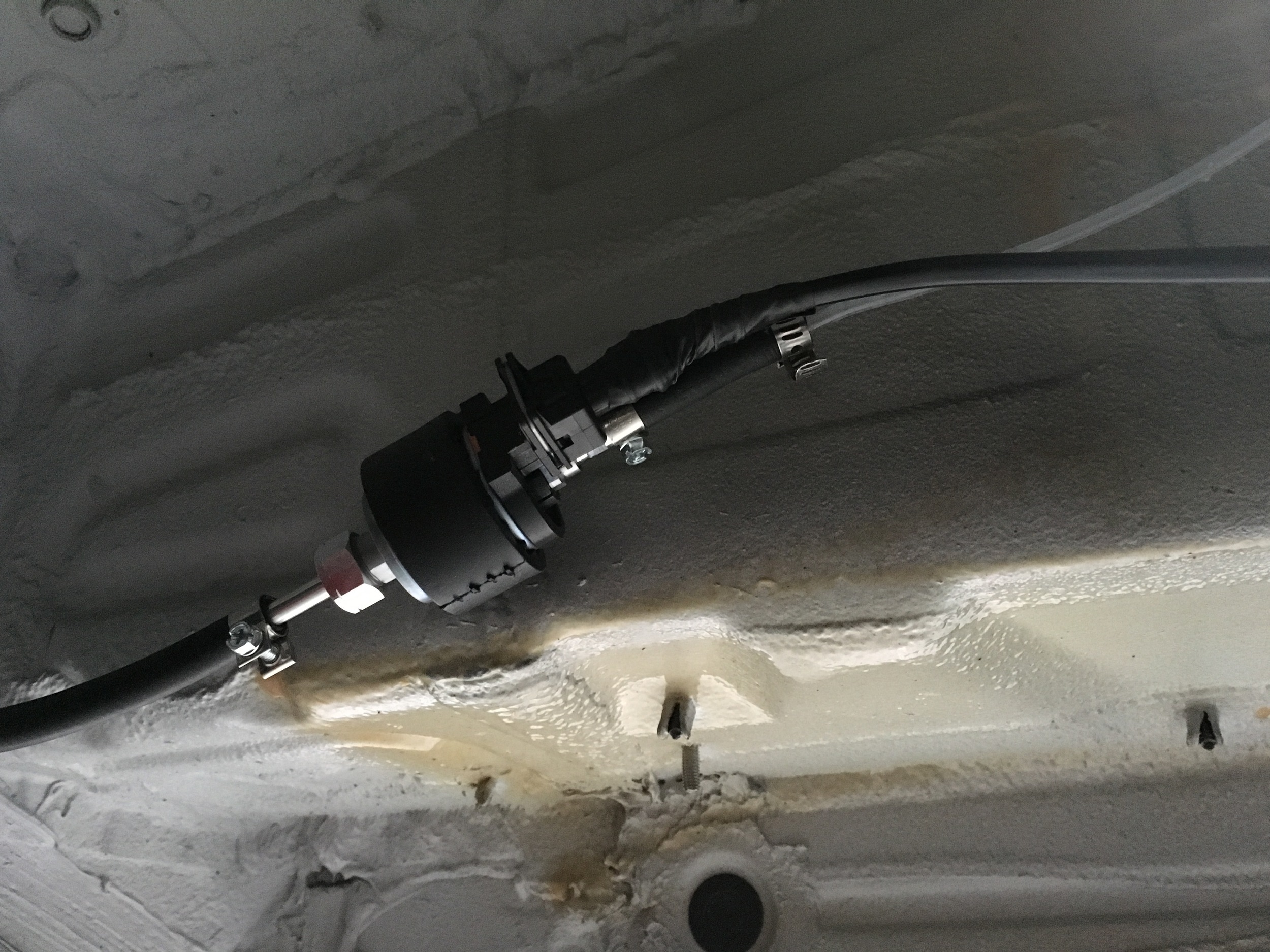 closeup of fuel pump