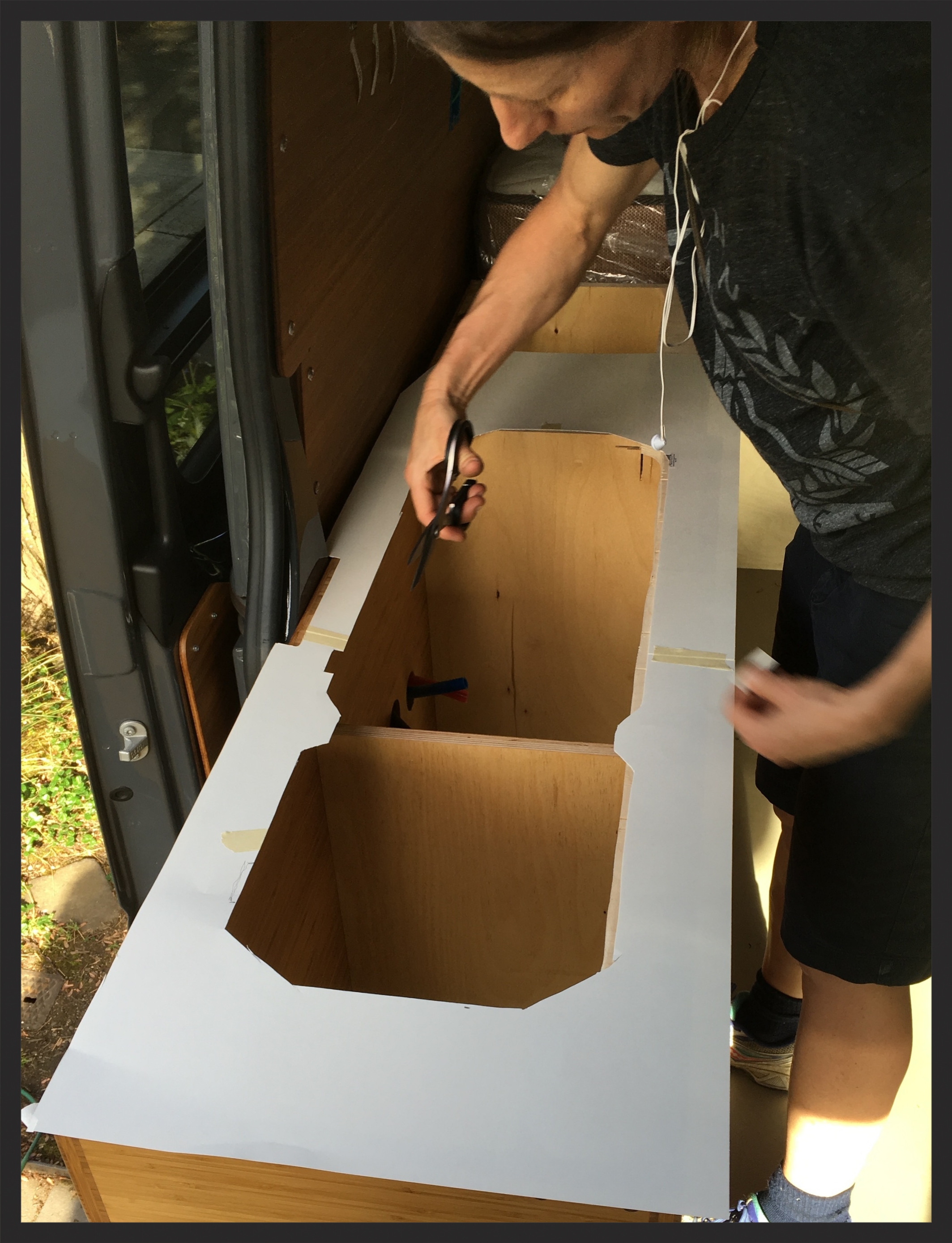 Fitting the sink/stove unit was a real pain.