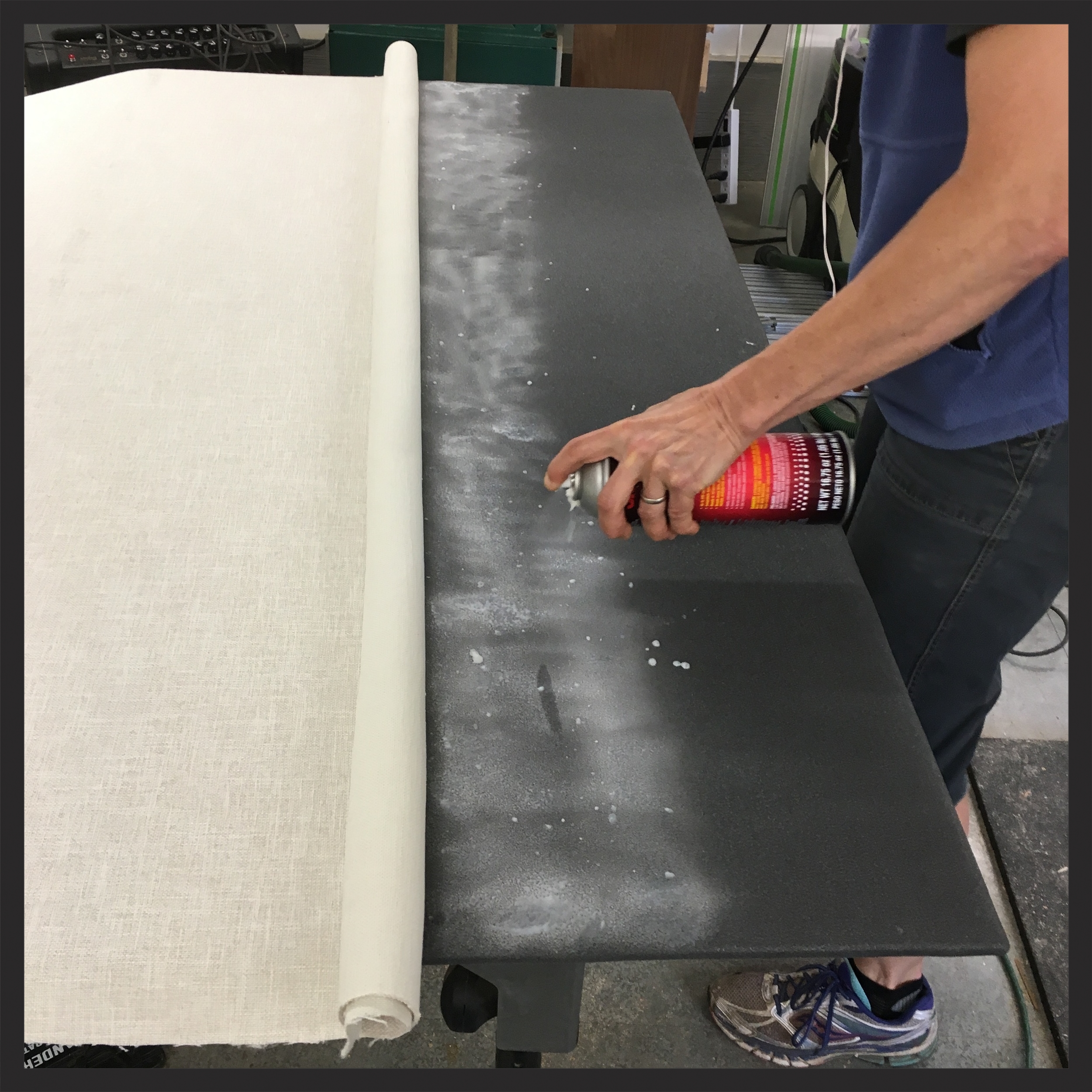 It takes quite a bit of adhesive to make a panel