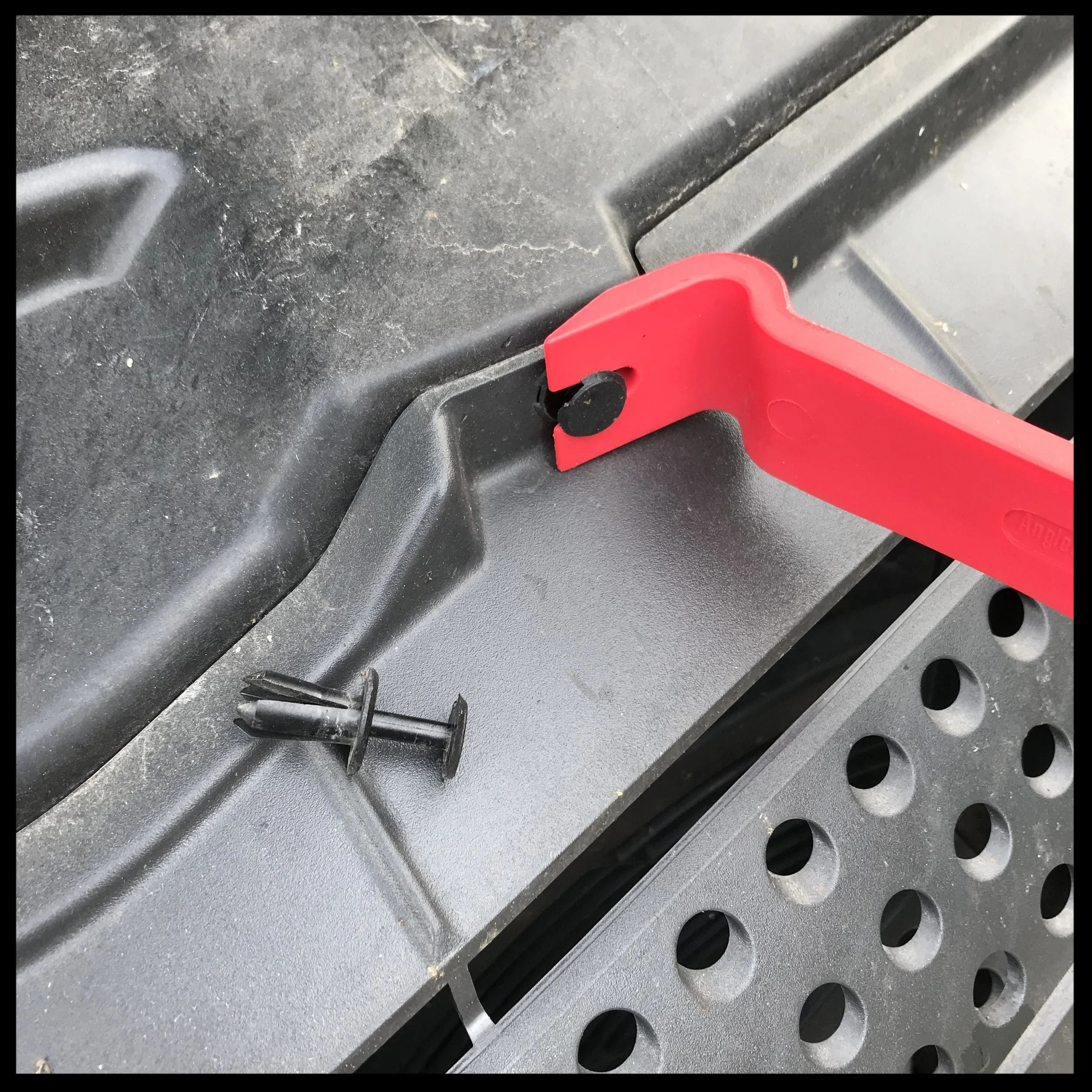 removing the grill and the plastic bumper cover is basically just pulling out a bunch of plastic clips.