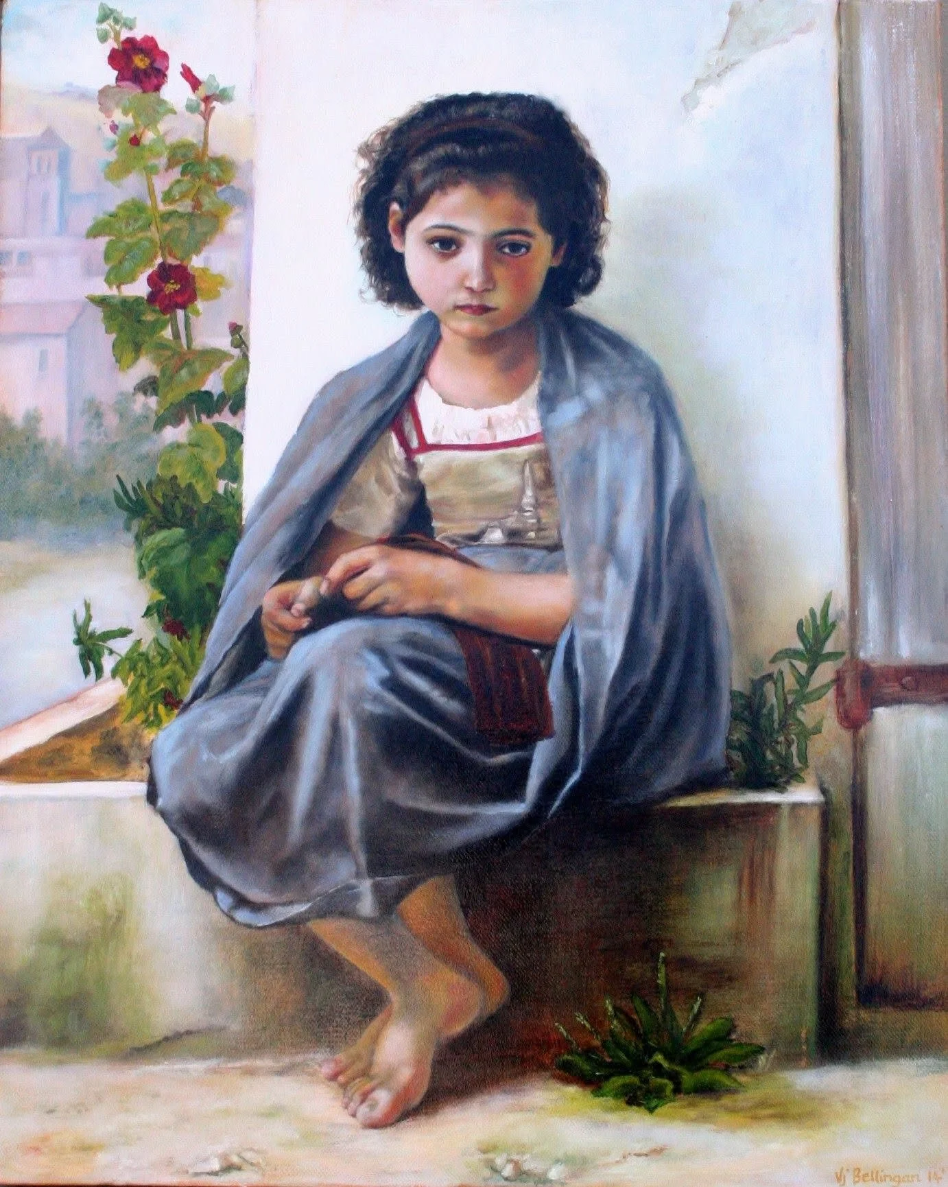 Girl in a doorway