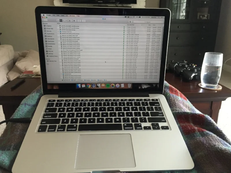 All those different files are different drafts of the story.