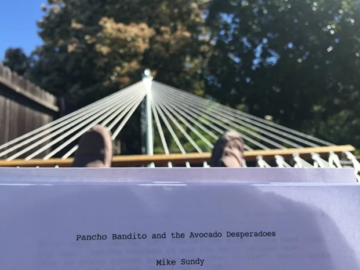 Chilling in my backyard hammock now that Jonathan has to do all the work.
