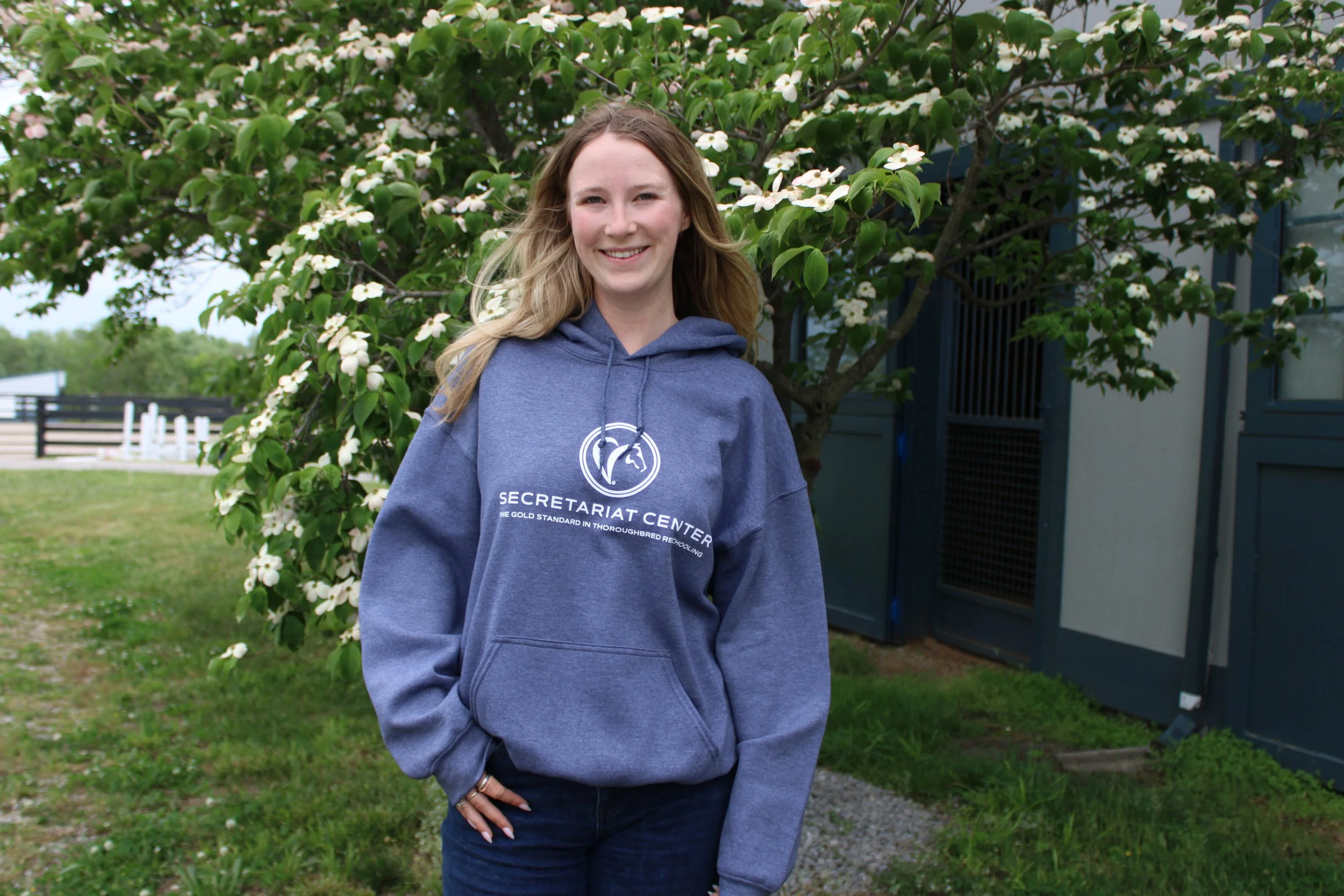 Secretariat Center Blue Hoodie