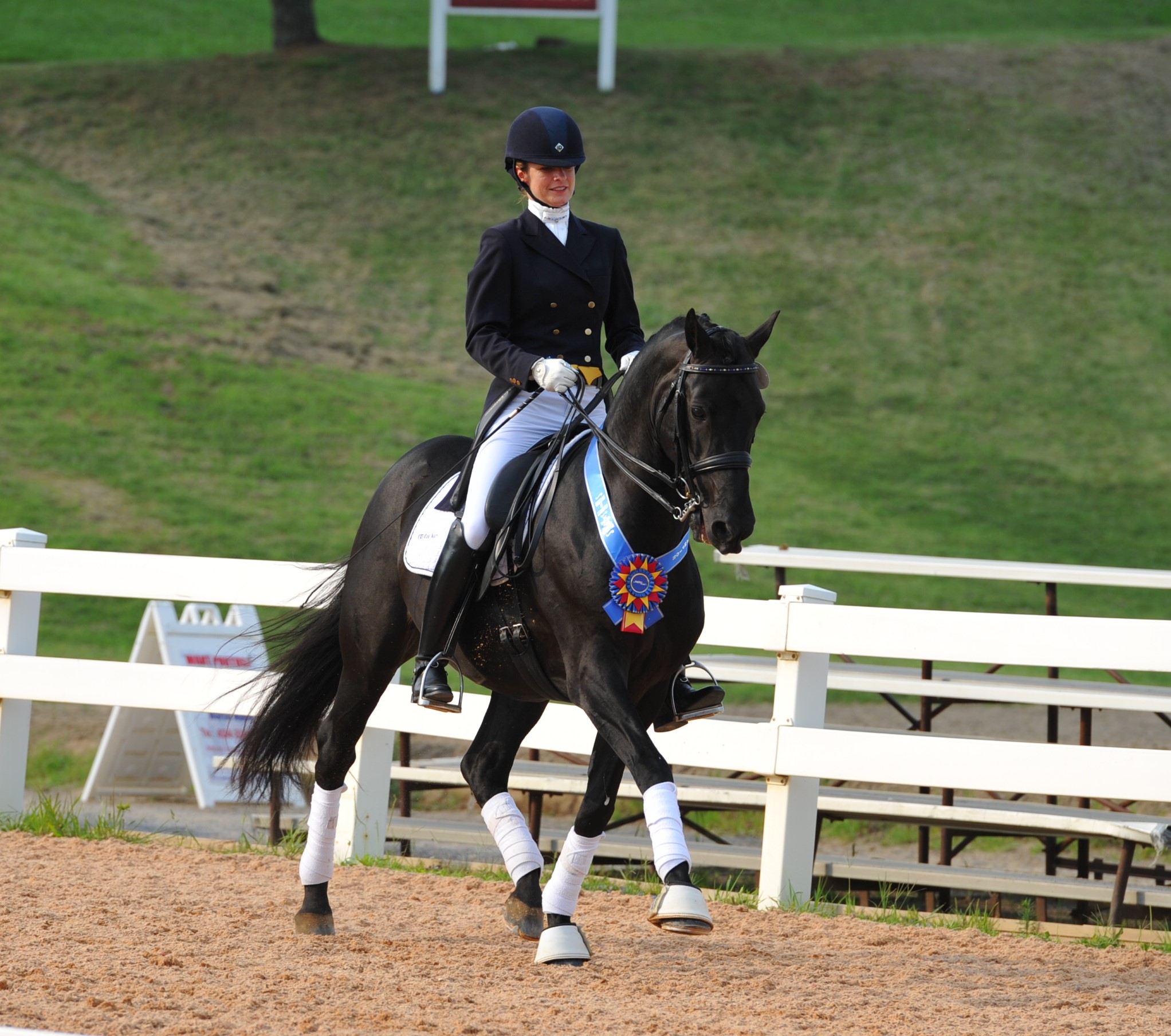 Lucy and her stallion GKB Coal Magic winning the Sporting Horse Amateur Challenge in Lexington, Virginia