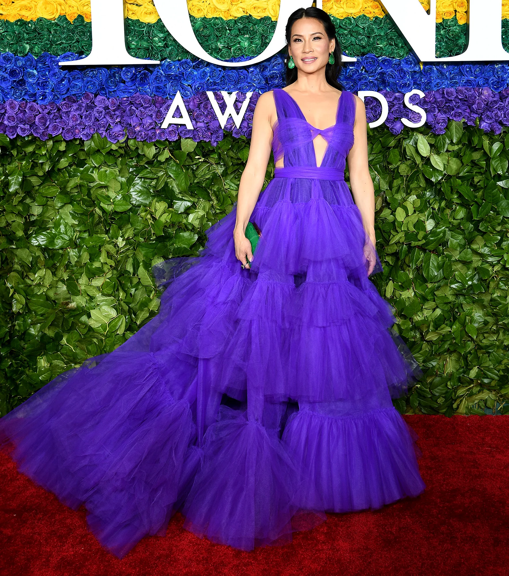 The American Theater Wing trustee was a purple confectionary dream.