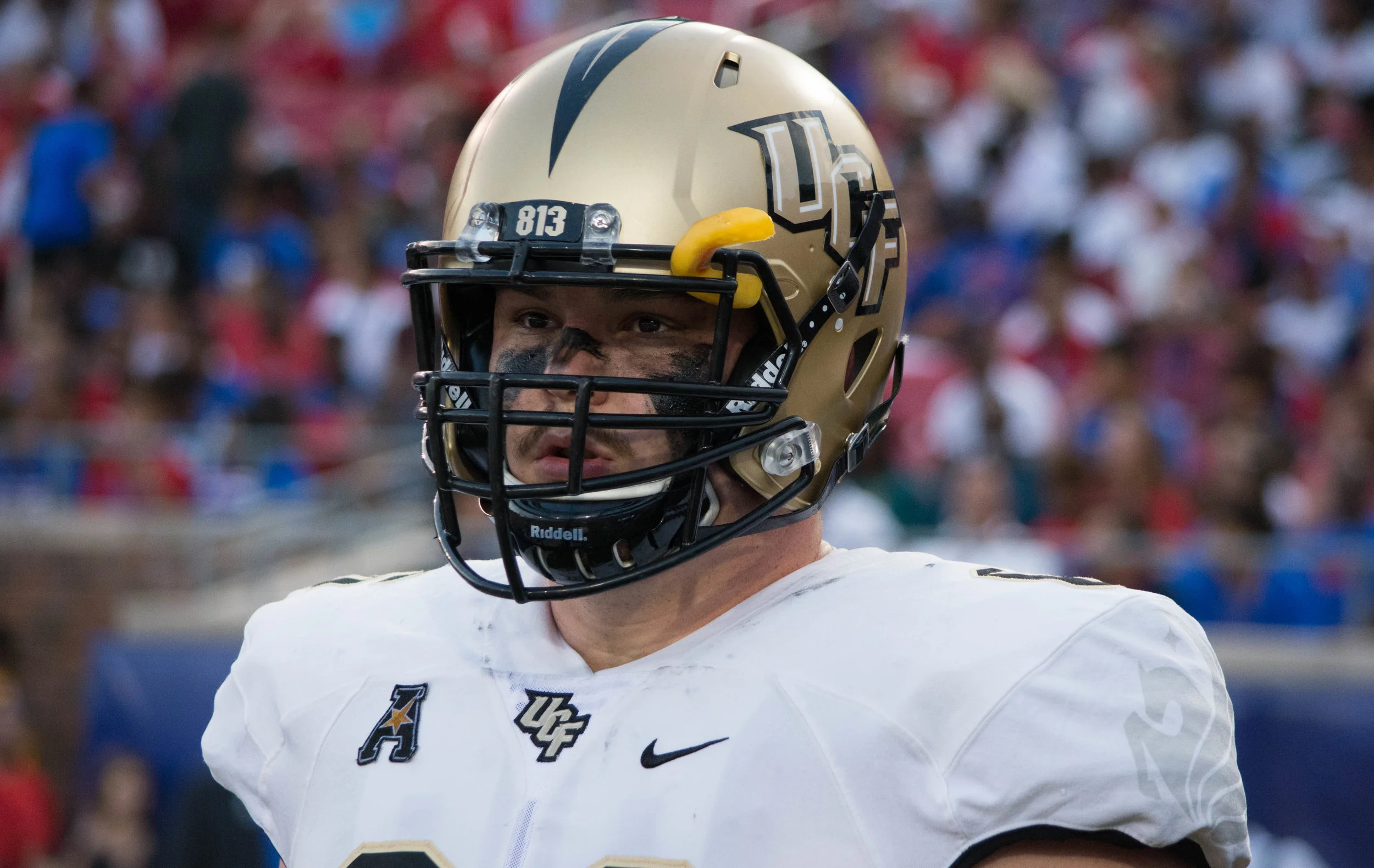 UCF player comes out of the locker room.