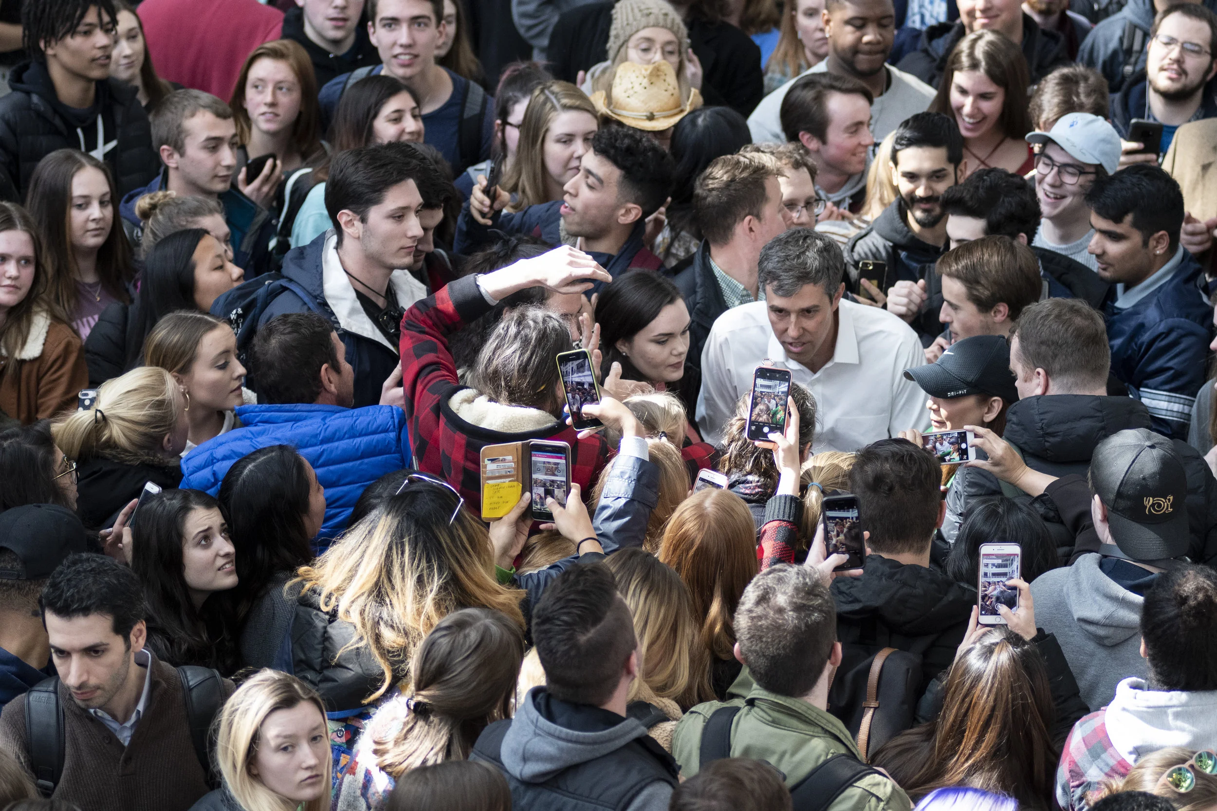 Democratic presidential candidate Beto O'Rourke walks through the HUB during his meet and greet on Tuesday, March 19, 2019 at Penn State University. | Photo by: Noah Riffe