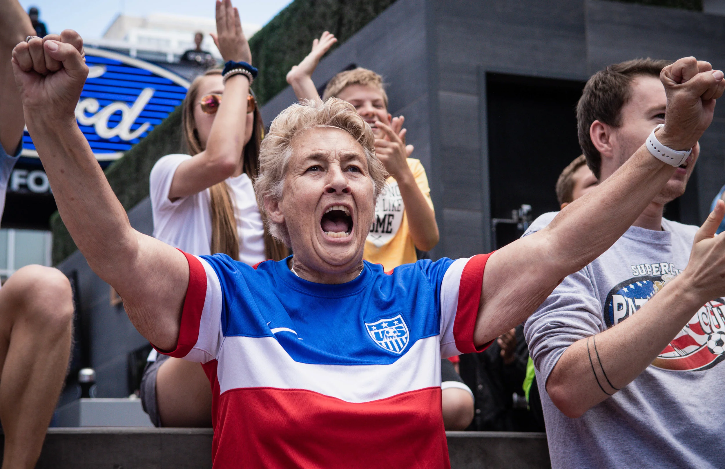 Sporting Kansas City hosts a Women’s World Cup watch parties on June 24, 2019, at Kansas City Live! The U.S. Women’s National Team continued their run, beating Spain 2-1 and advanced to the quarterfinals. | Photo by: Noah Riffe