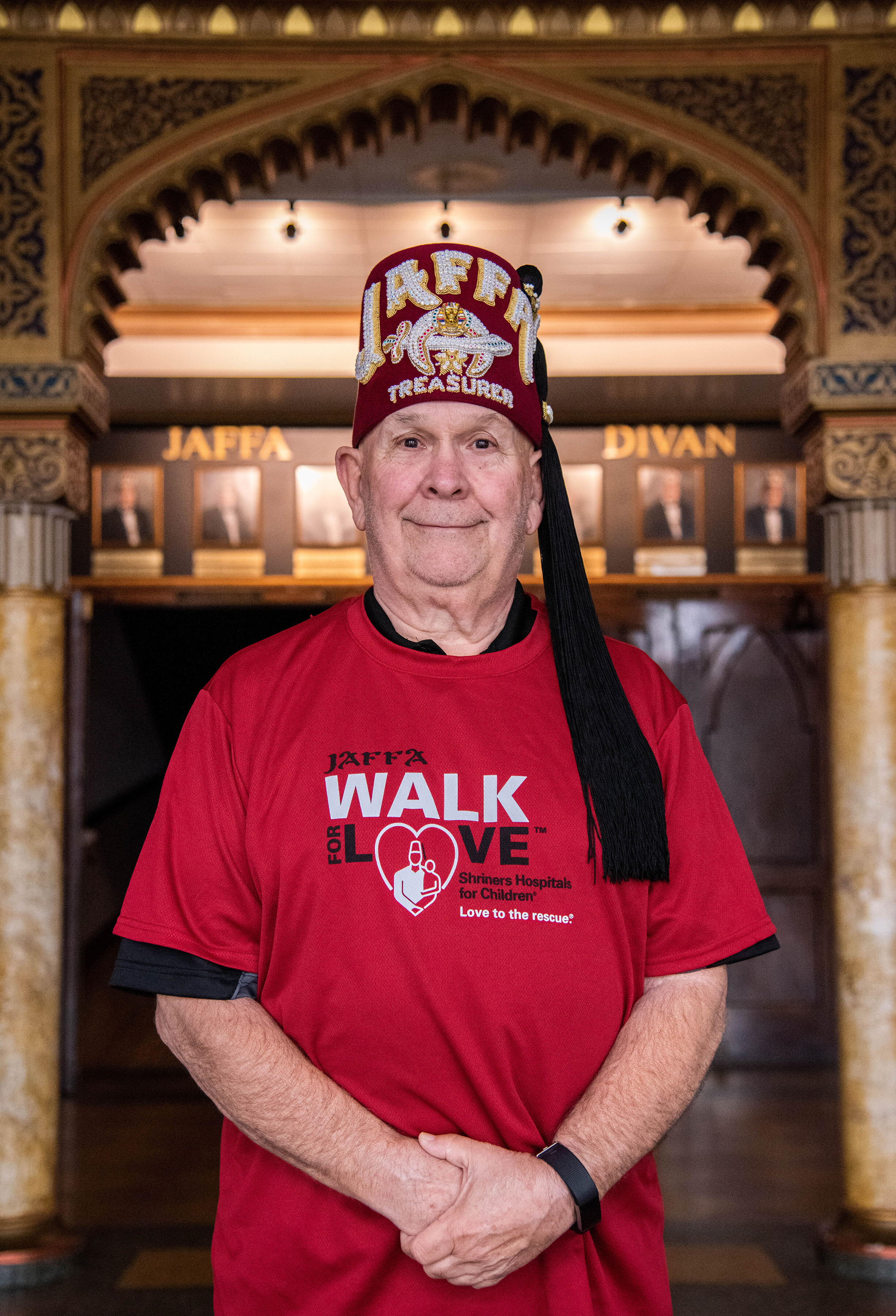 Barry Wright, 75, of Altoona, Pa. poses inside the Jaffa Shrine in Altoona, Pa. on Monday, September 23, 2019.