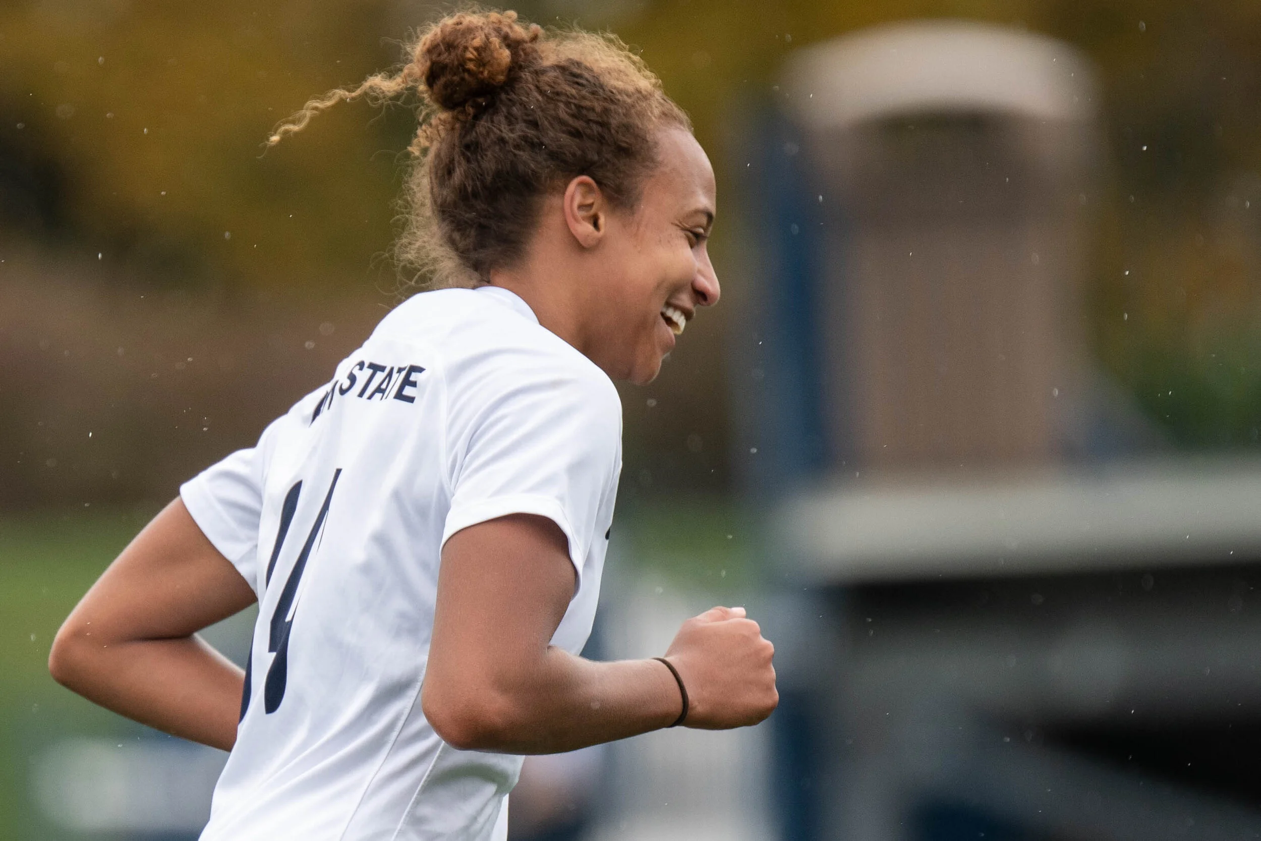 Defender, Ellie Jean (14) reacts after missing a shot during the match against Northwestern on Sunday, Oct. 20, 2019 at Jeffrey Field. | Photo by: Noah Riffe