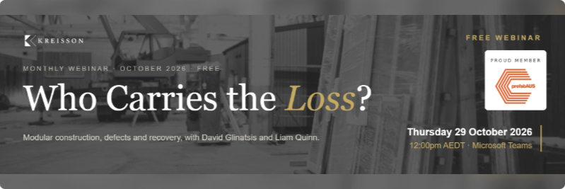Who carries the Loss? Modular construction, defects and recovery