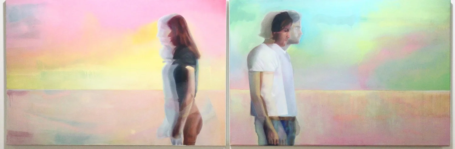 Far With Fonder A Care, approx 150 x 100cm (x2 artworks), Oil on Canvas, 2011, $1800