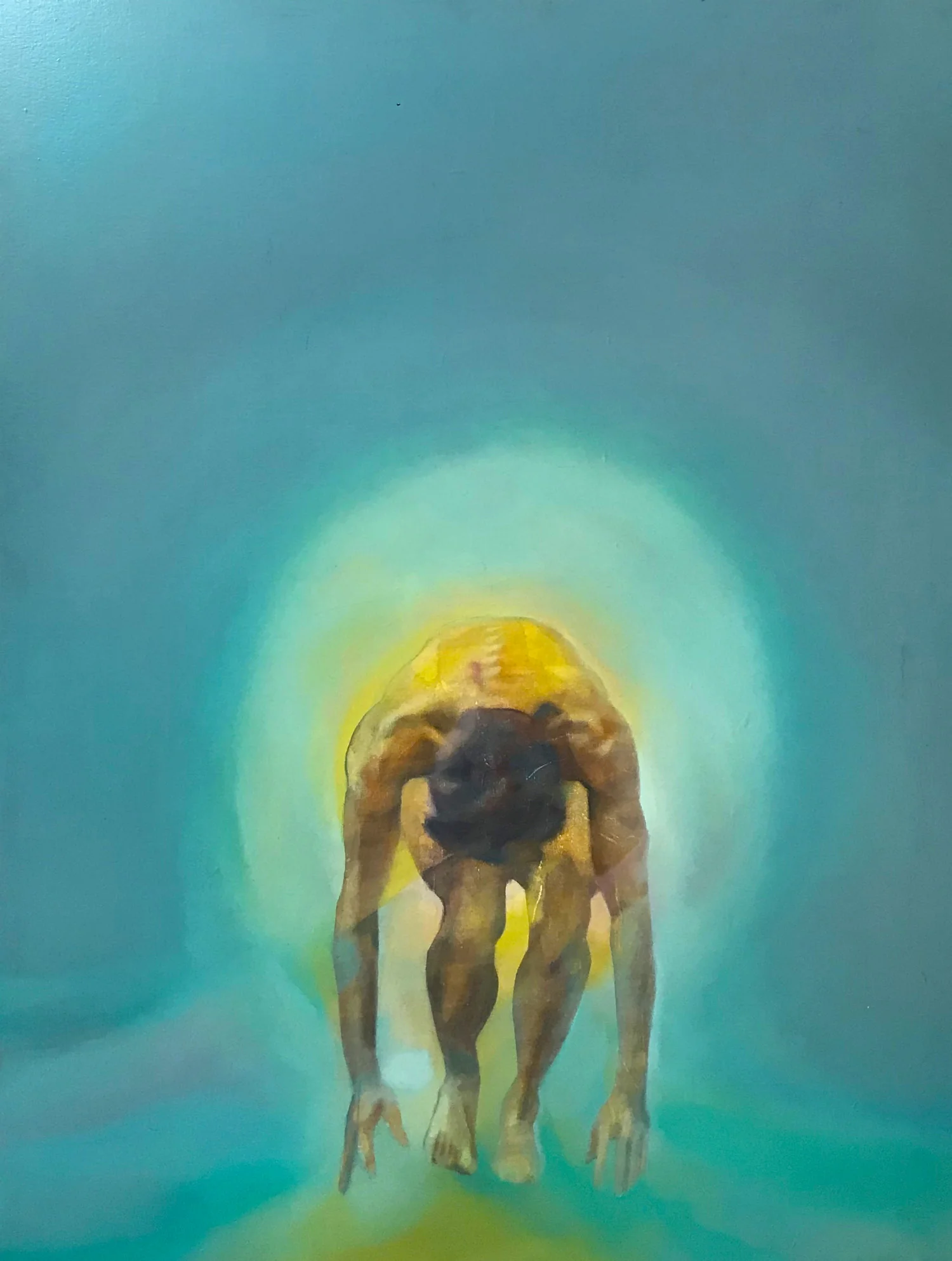 Flickering with Sunny Spokes, approx 80 x 120, Oil on Canvas, 2012, $700