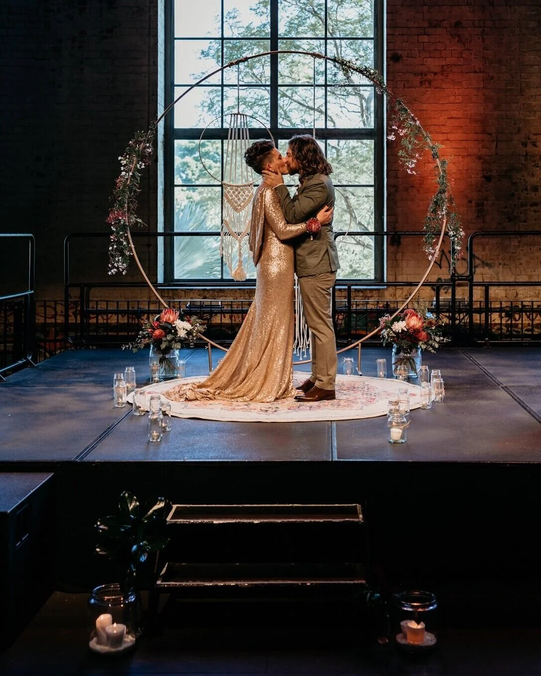 Gold Coast Wedding Photographer photographed the bride and groom at the Brisbane Powerhouse Wedding