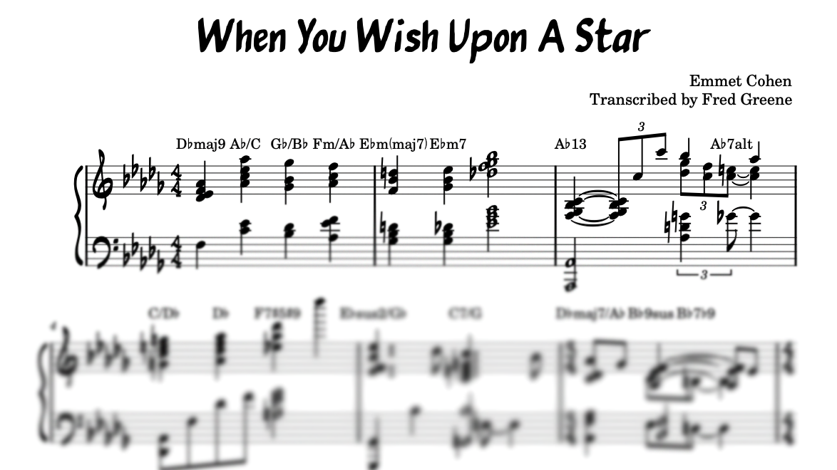 "When You Wish Upon A Star" - Sheet Music