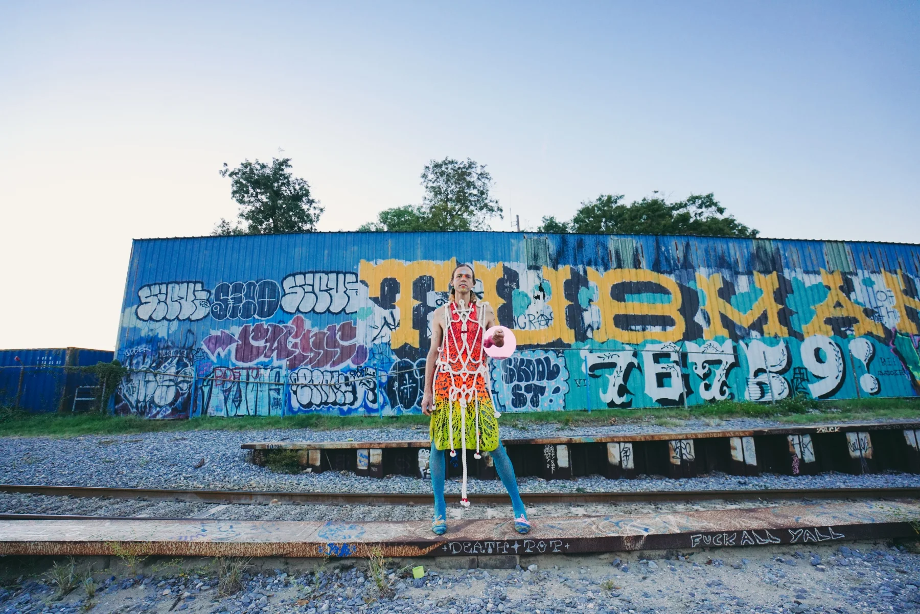 Photographer: Najva Sol Model/artist: Xara Thustra wearing Hugo Gyrl cutout dress Shot in New Orleans November 2017
