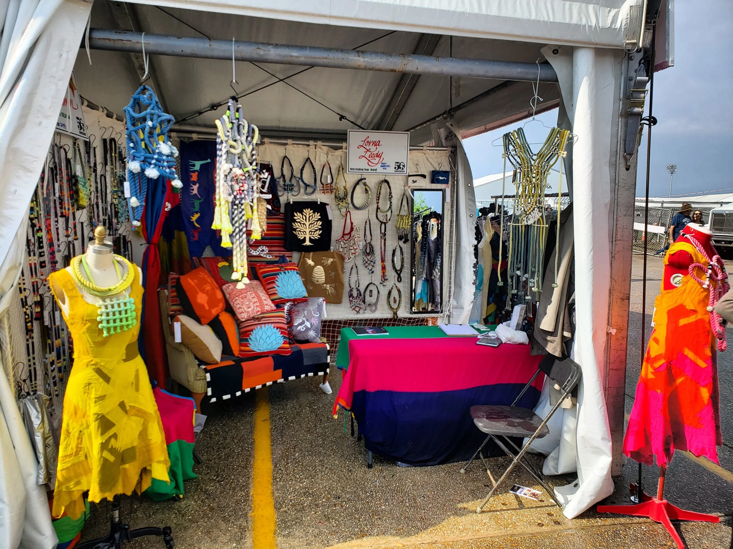What a bright beautiful booth!