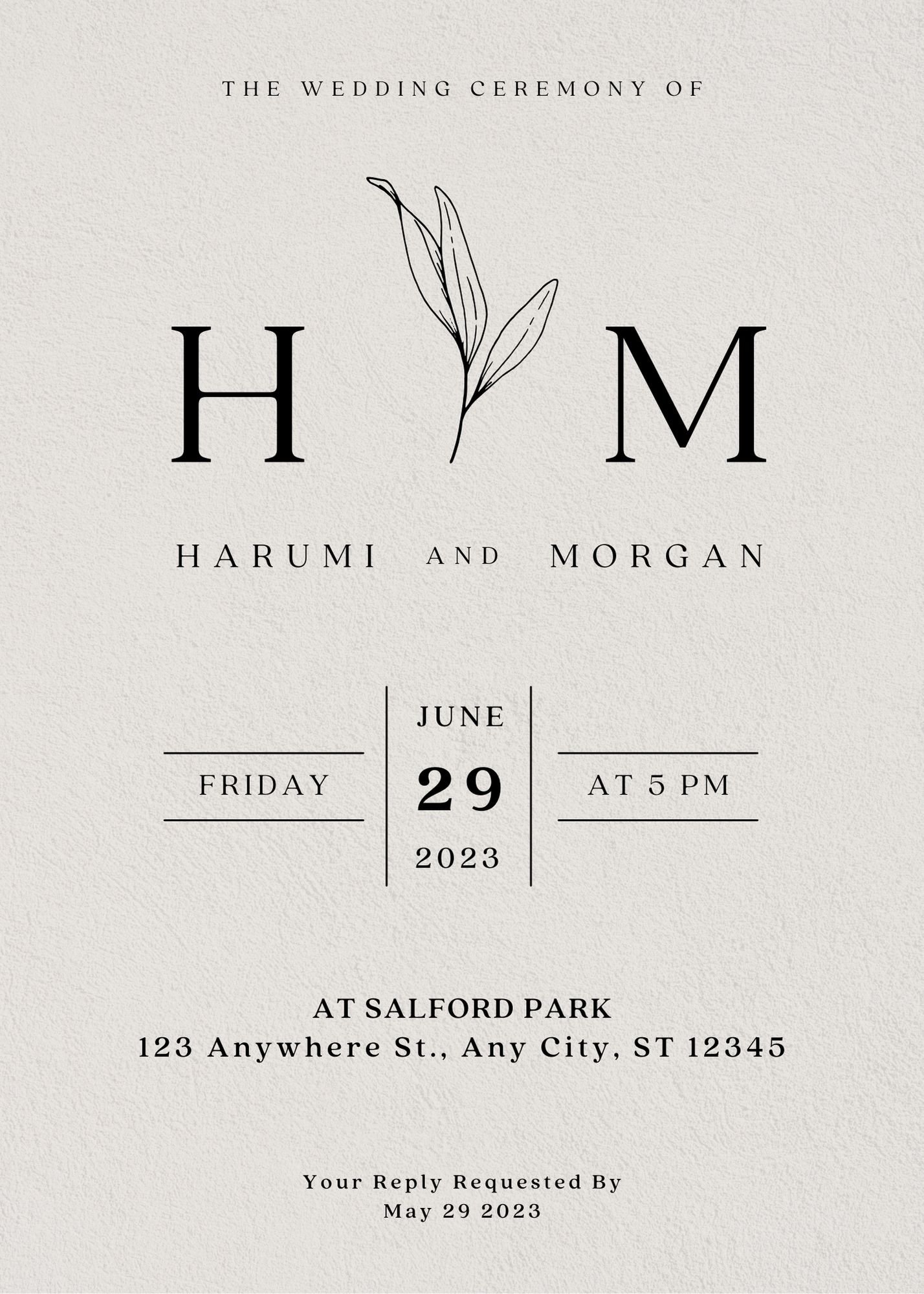 Cream And Black Simple Minimalist Elegant Wedding Invitation.jpg