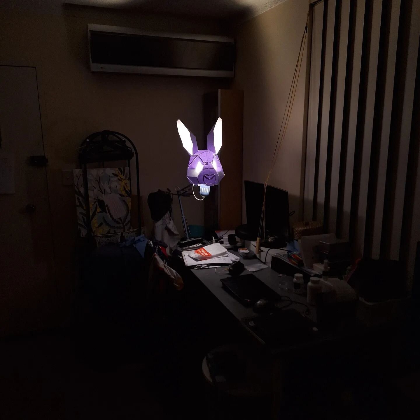 I leave Dad alone with the rabbit mask for 5 minutes and this happens. White Rabbit Red Rabbit performed by @shayanaskari13 for one night only March 13 at @riversideparra produced by myself with @ntofp . Link in bio.