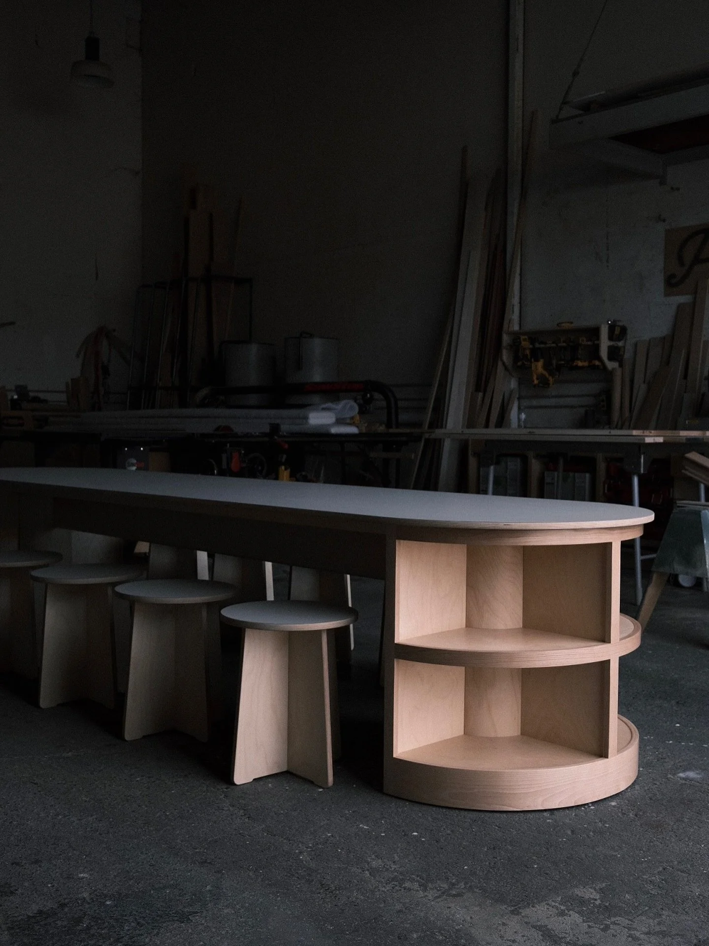 Memory lane. Baltic birch ply with bent lam solid birch face-frame. All designed in house.