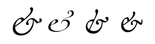 Even in it's lower case form, the combination of the 'e' and 't' is evident.