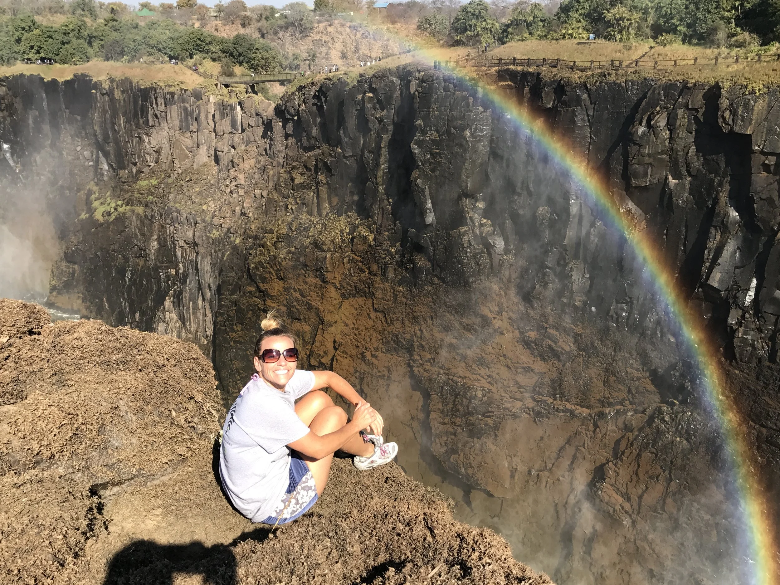 Living on the edge...of the largest waterfall in the world, Victoria Falls.&nbsp; 