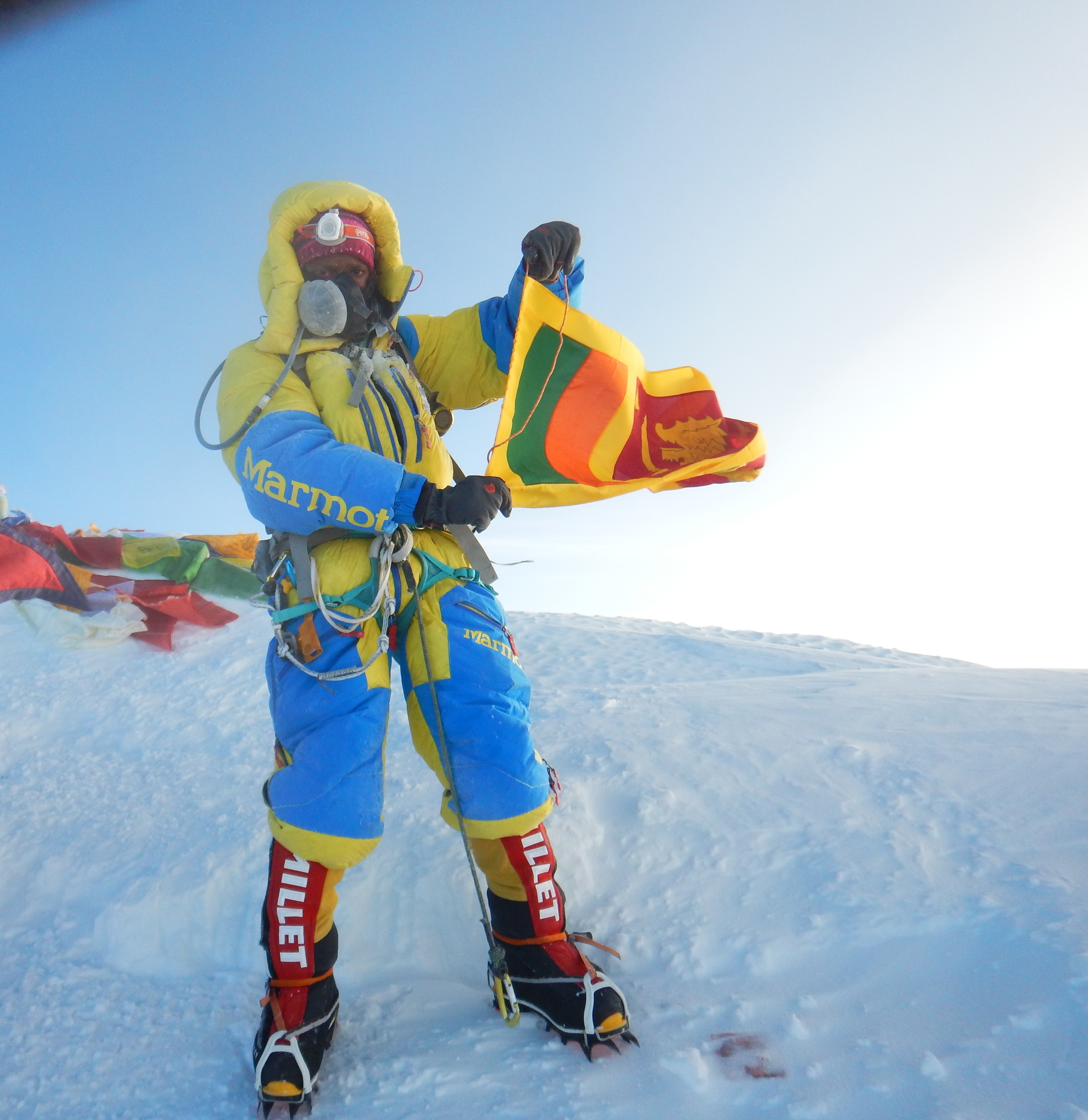 Jayanthi Kuru-Utumpala, the first Sri Lankan to climb Mt. Everest.