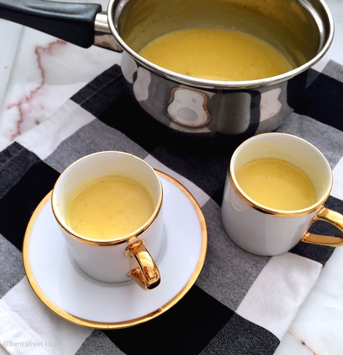 Amouse Bouche of Sweet Corn Soup by Bent Street Kitchen