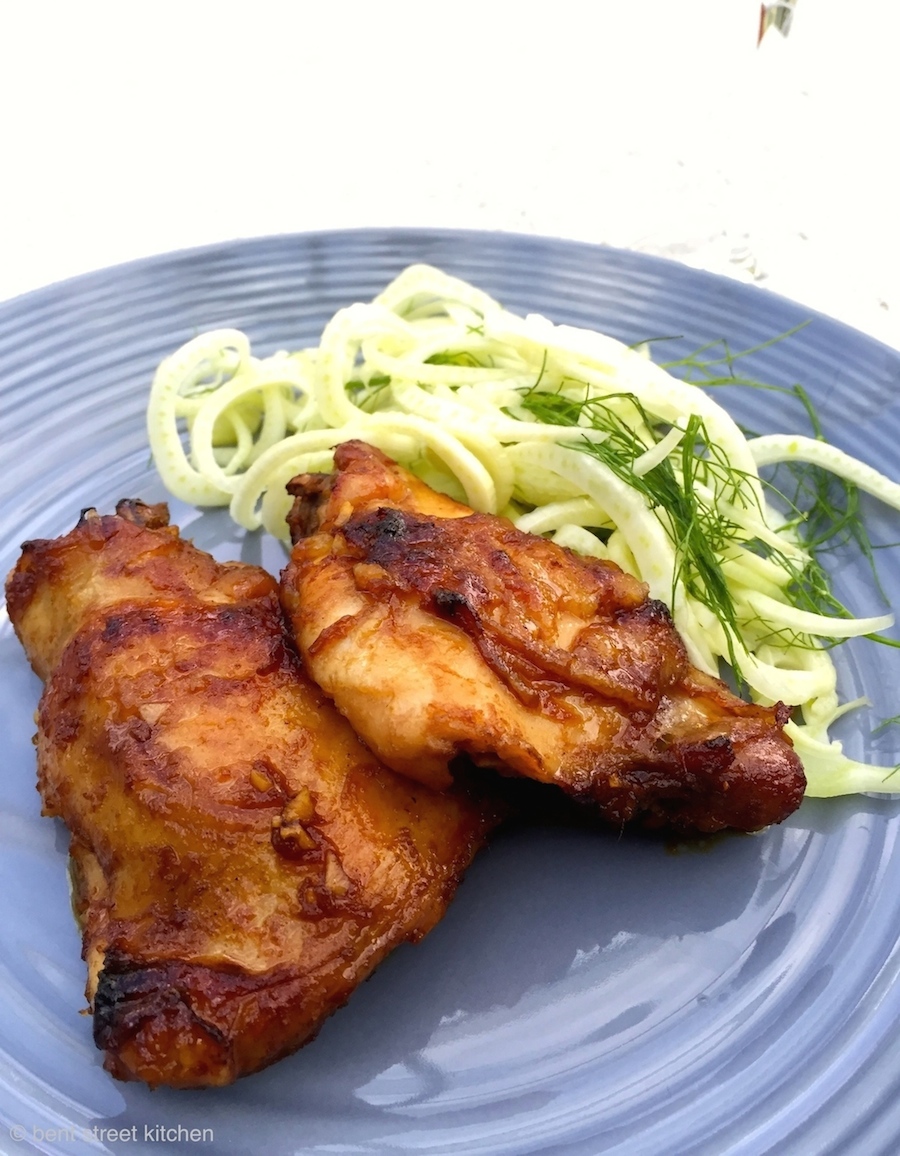 Sweet and Sticky Barbeque Chicken with Shaved Fennel