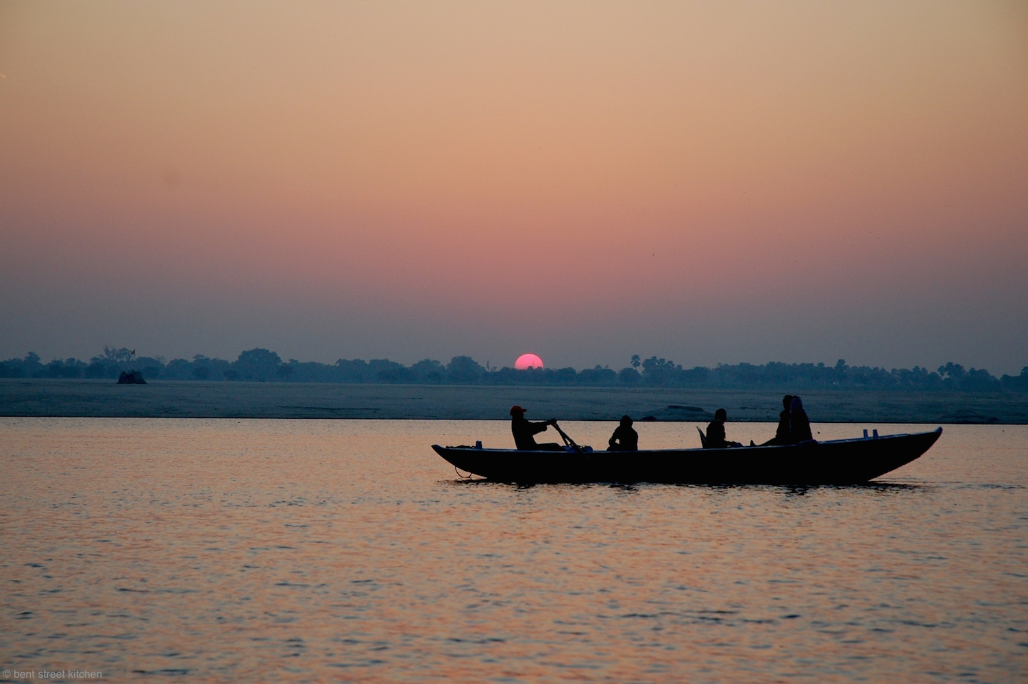 The sun is rising on The Ganges. Bent Street Kitchen.