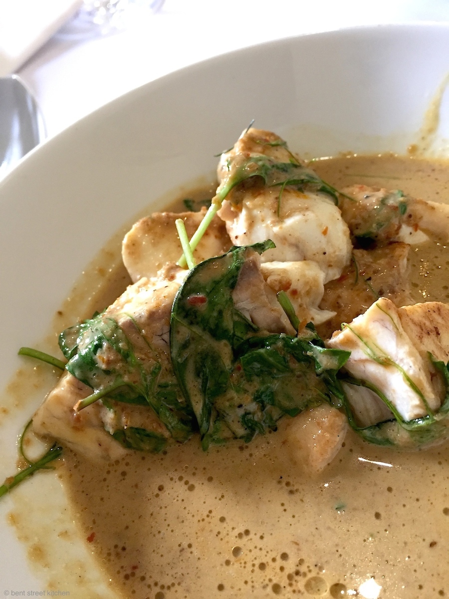 Woops. Too yummy I forgot to take a photo first. Melt-in-your-mouth yellow curry of SA snapper. 