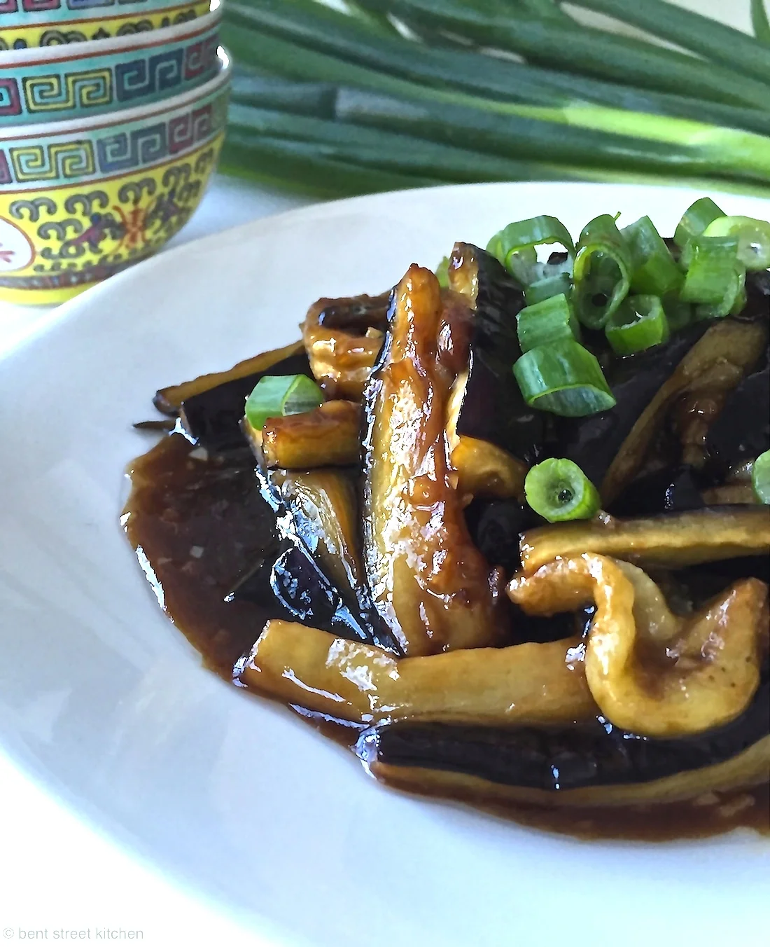 eggplant with garlic and vinegar sauce