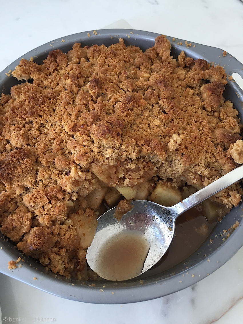apple crumble with cheese by bent street kitchen