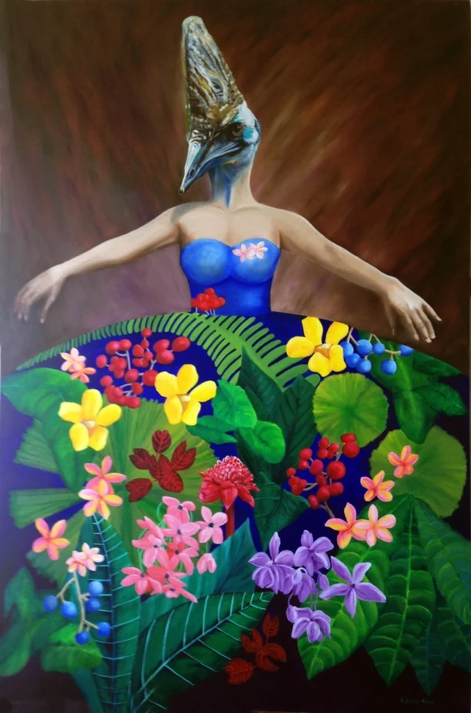 Cassowary Dressed in Rainforest