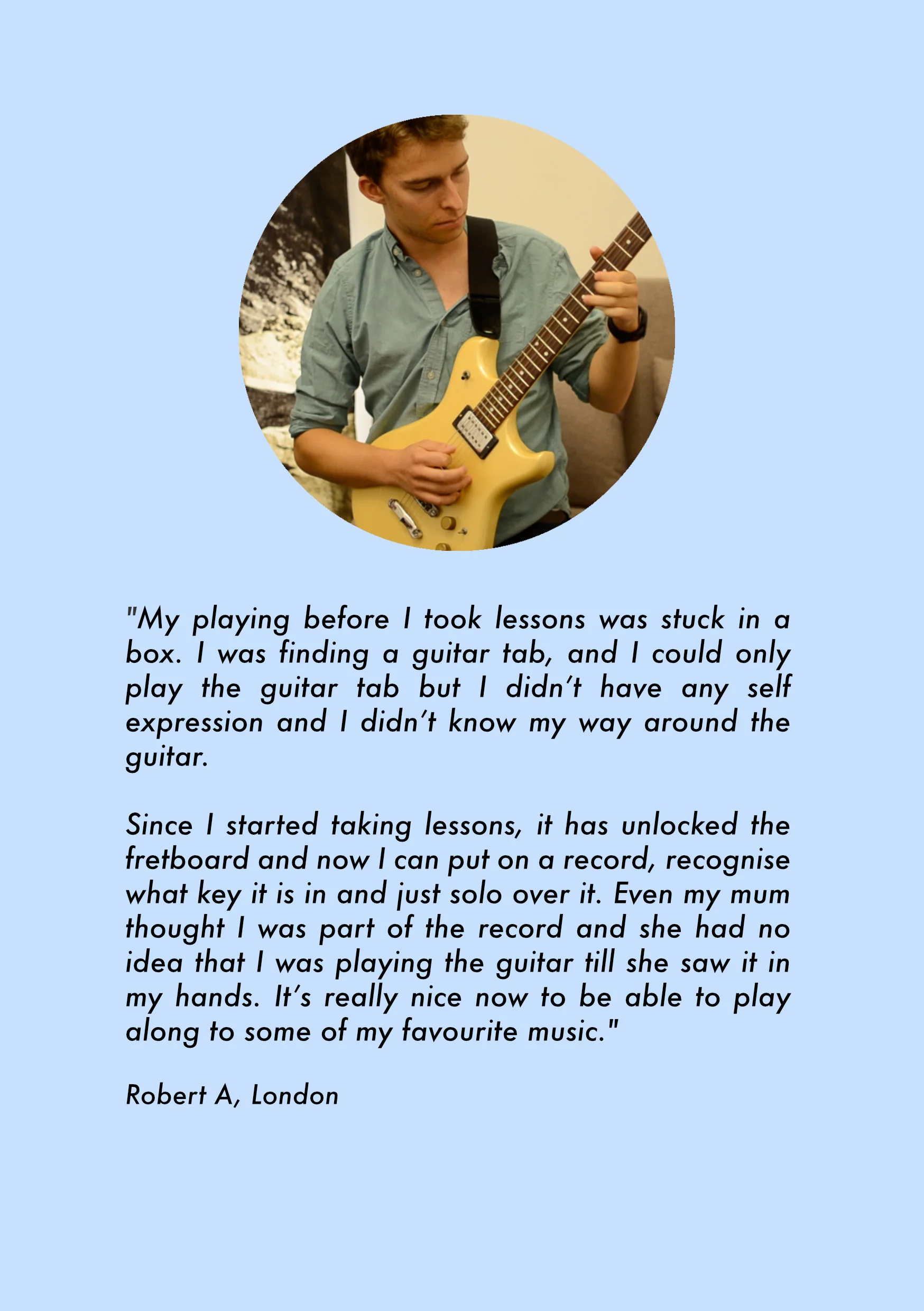 Guitar lessons beginners london