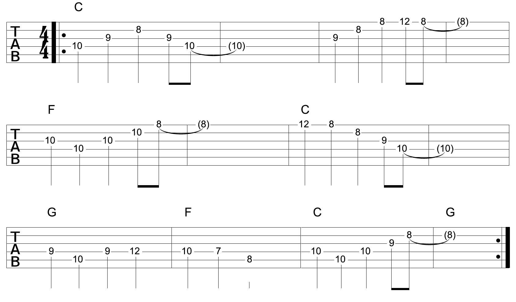 arpeggios over 12 bar blues