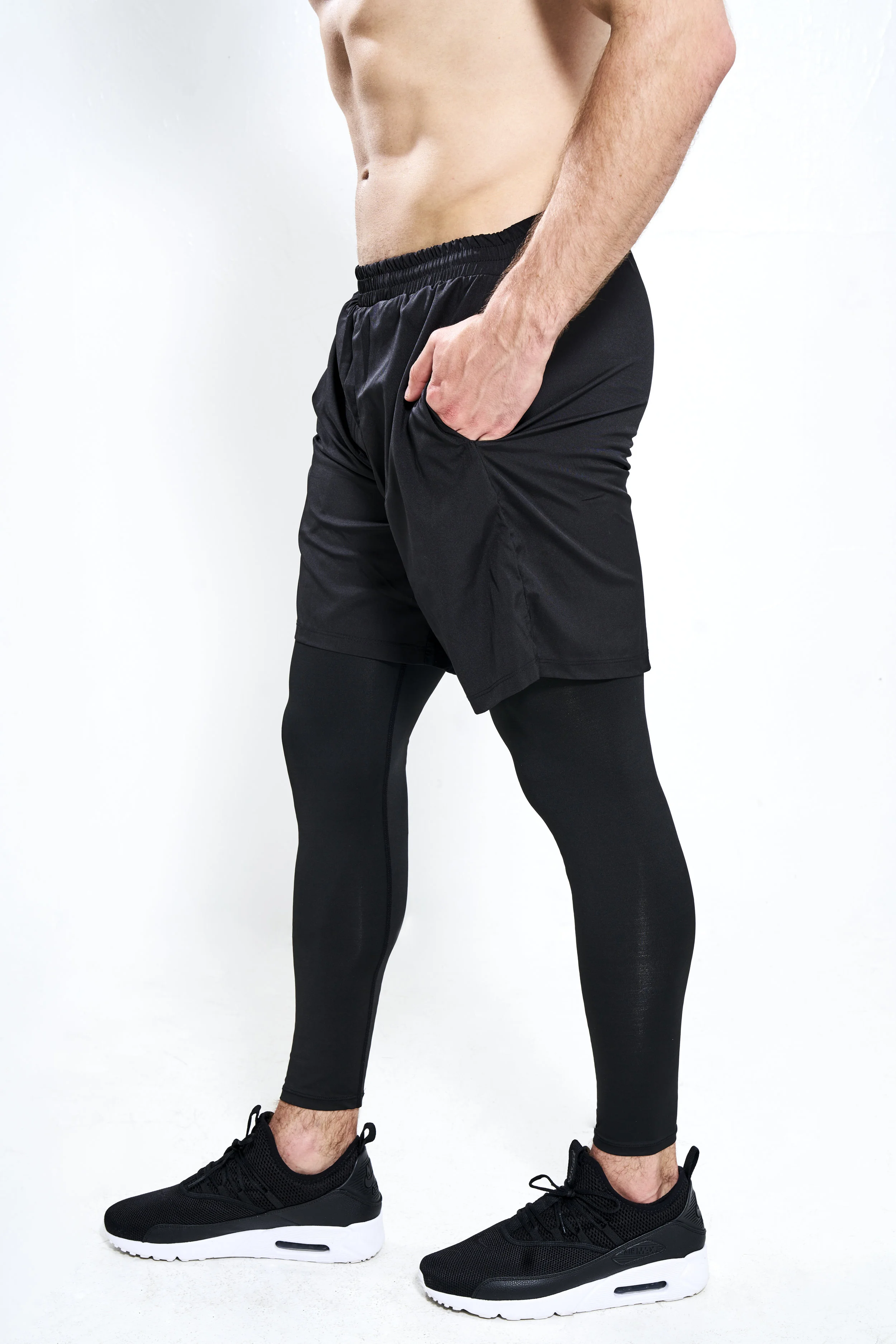GYM Shorts With Leggings One Piece 