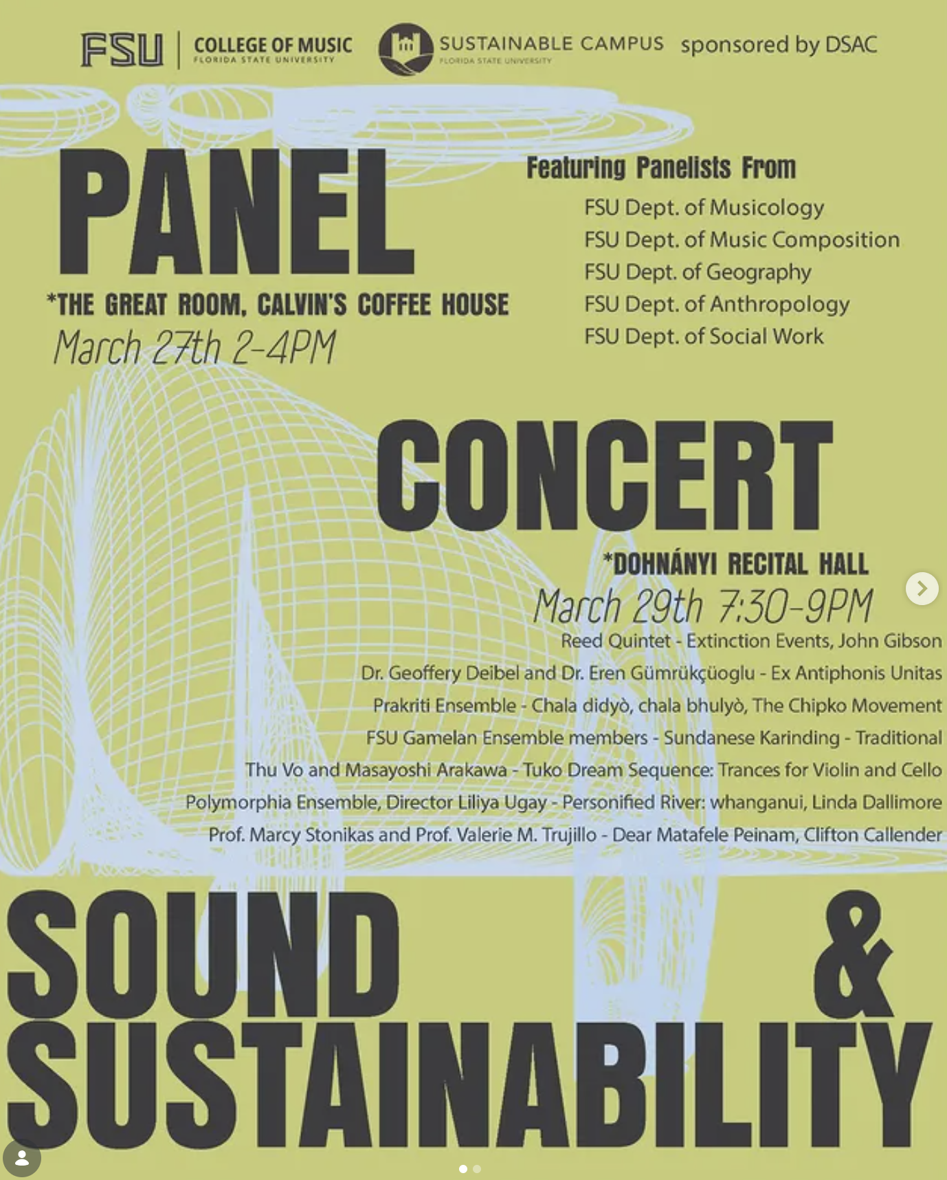 FSU Panel & Concert - Sound and Sustainability