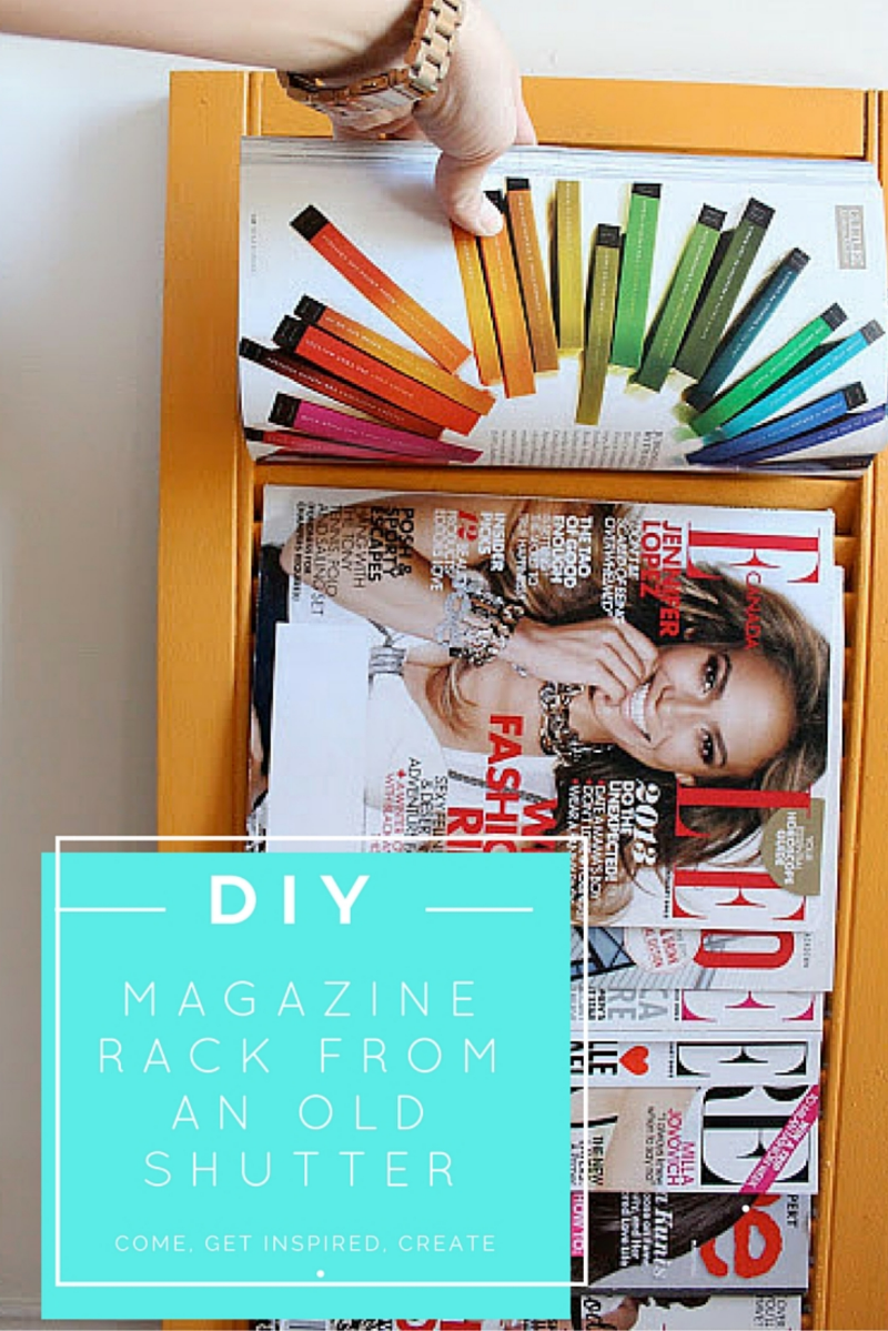 Diy Magazine Rack From An Old Shutter Calm Chaos